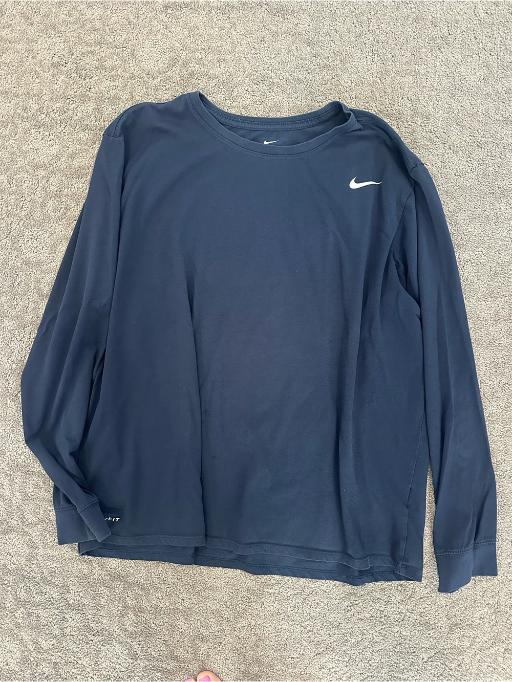 Nike XXL long sleeve navy T-shirt athletic cut dry fit